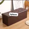 Pouf de rangement 3 places similicuir thumb 0