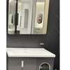 Meuble salle de bain moderne vasque intégrée gris clair thumb 0