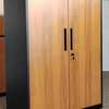 Armoire rangement bois serrure double porte thumb 0