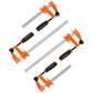 Set de 4 serre-joint en acier robuste JORGENSEN