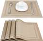6 Pcs Sets de Table Anti-Glissant en PVC Napperon Lavables(45x30cm)