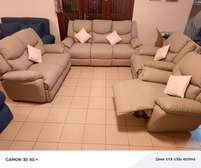 Salon 7 places en cuir anglais