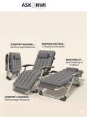 Chaise  pliable 2 en 1 avec matelas confortable.