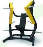 Appareil musculation dos jaune noir robuste métal