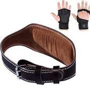 Ceinture musculation cuir noir soutien lombaire ajustable