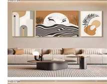 Ensemble 3 tableaux modernes 1m40/60cm