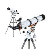 Télescope réfracteur blanc monture équatoriale précis