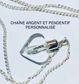 Chaîne Argent avec Pendentif Personnalisé