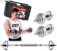 Kit haltère de 30 kg avec la longue barre