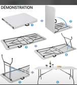 Table pliante portable avec poignée 180cm