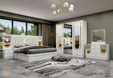 CHAMBRE A COUCHER ARMOIRE 6BATTANTS 6PIECES BLANC