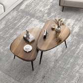 Tables basses bois massif métal noir design moderne