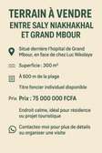 Terrain à vendre entre Saly niakhñaxal et grand Mbour