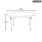 Table LIFETIME pliante ronde (huit places)