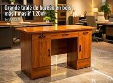 Golden table bureau bois massif 1,20m rangement intégré