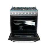 CUISINIERE ASTECH 6FEUX 80X60 A GAZ AVEC FOUR A GAZ INOX