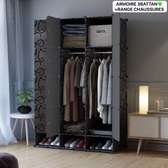 Armoire 3 battants avec rangement chaussures