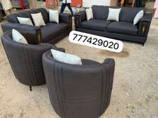 Salon en Cuir Noir