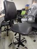 Chaise bureau ergonomique simili cuir noir réglable