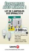 Lot de 3 Ampoules Eco Spirale E14