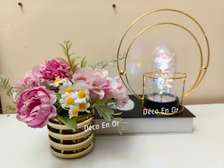 Pot de fleur avec support doré ou bougeoir