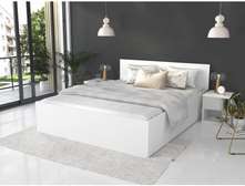 LIT 180X190 CM BLANC LITB002 + CHEVET 41X37X40 CM
