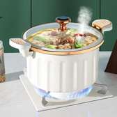 Casserole antiadhésive aluminium avec couvercle verre