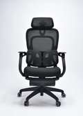 Chaise bureau ergonomique noire réglable avec roulettes