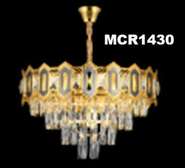 Lustre cristal doré moyen MCR1430 élégant