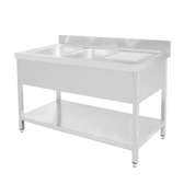 Plonge 2 bacs et robinet mitigeur