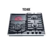 PLAQUE TECHNOLUX ENCASTRABLE 4FEUX 60X60 3F A GAZ