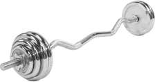 BARRE CURL + DISQUES CHROMÉS | MUSCULATION
