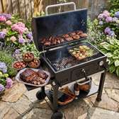 Barbecue charbon acier grande grille