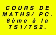 Professeur de MATHS/PC à domicile.