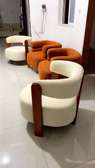 Fauteuil design moderne en tissu bouclet 4 places