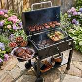 Barbecue grillade 2niveaux  avec deux table rabattable