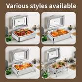 Chafing dish avec couvercle en verre