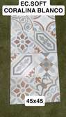 Carrelage vintage 45x45 cm blanc beige marron