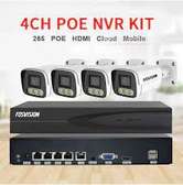 04 Caméras ip (poe) 4mp + NVR + MICRO