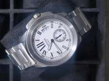 Cartier Chronographe acier inoxydable argenté date