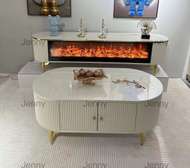 TABLE BASSE + TABLE TV VIP BEIGE TRES CHIC