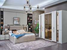 CHAMBRE A COUCHER 180X200 COMPLETE CREA PORTES BATTANTES