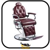 Chaise de coiffure-Coiffure RS-BC8796BR Marron-Cadre chrome