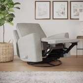 Fauteuil inclinable pivotant en tissu gris