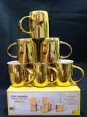 Lot de 6 tasses dorées