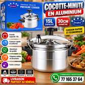 Cocotte-Minute Aluminium 15 L – Autocuiseur Grande Capacité