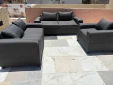 Ensemble salon extérieur 3 pièces gris anthracite 6places