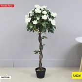 Rosalia Twist arbre artificiel 120 cm vert et blanc