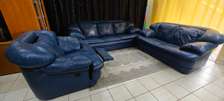 SALON CUIR BLEU