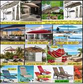 PARASOLS - TRANSATS - ROCKING CHAIRS - HAMACS